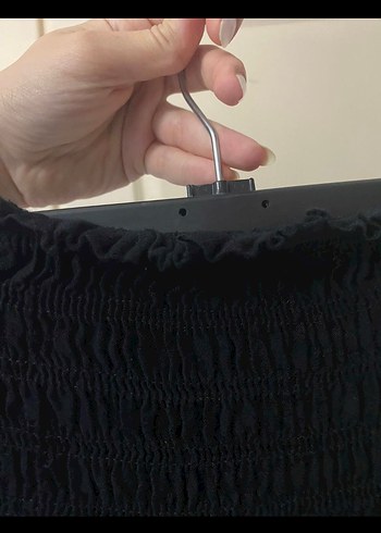 Zara Siyah Kadın Uzun Drapeli Etek