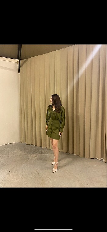 H&M saten elbise