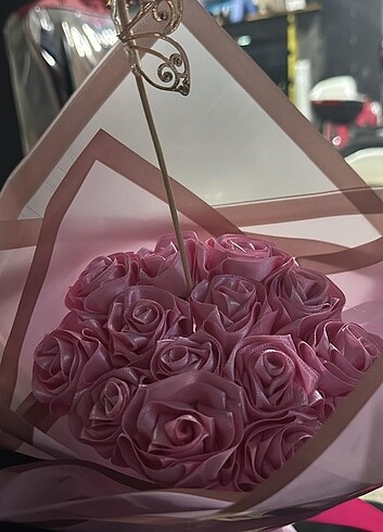 Pembe gül demeti