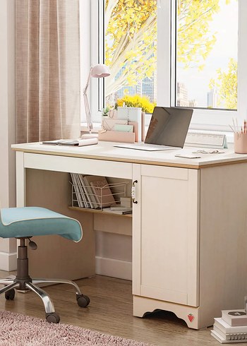 Beyaz Pastel Renkli Çocuk Çalışma Masası - Görsel 2