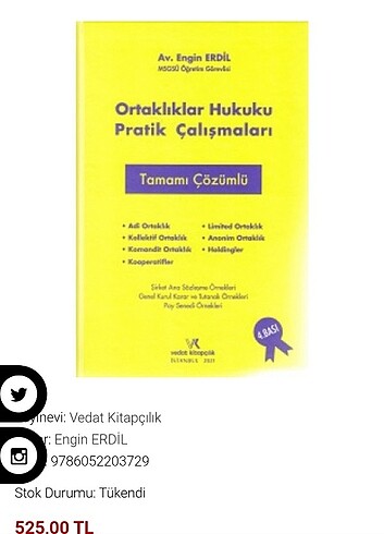 ortaklıklar hukuku pratik çalışmaları engin erdil