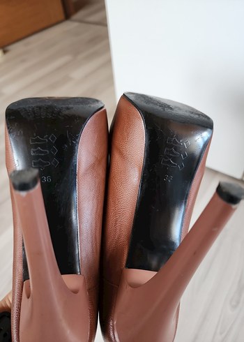 Kahverengi Platform Topuklu ayakkabı - Görsel 5