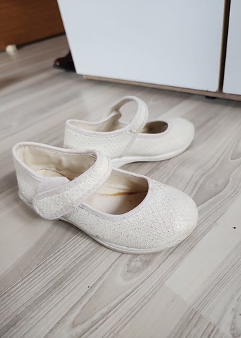 Beyaz Kız Çocuk simlii Babet Ayakkabı - Görsel 2