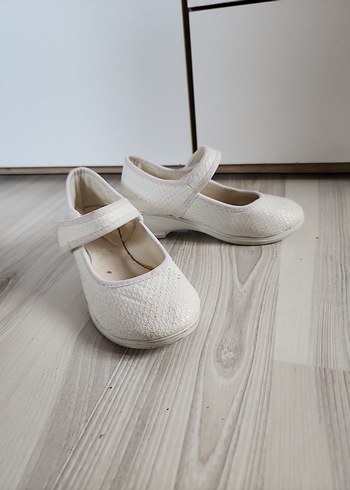 Beyaz Kız Çocuk simlii Babet Ayakkabı - Görsel 4