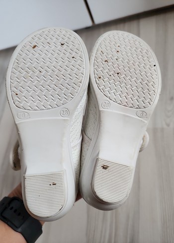 Beyaz Kız Çocuk simlii Babet Ayakkabı - Görsel 7