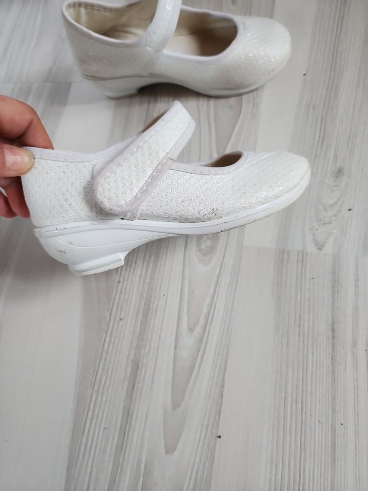 Beyaz Kız Çocuk simlii Babet Ayakkabı - Görsel 5