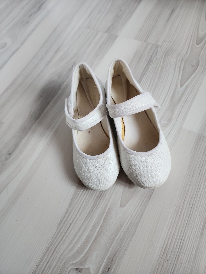Beyaz Kız Çocuk simlii Babet Ayakkabı - Görsel 3