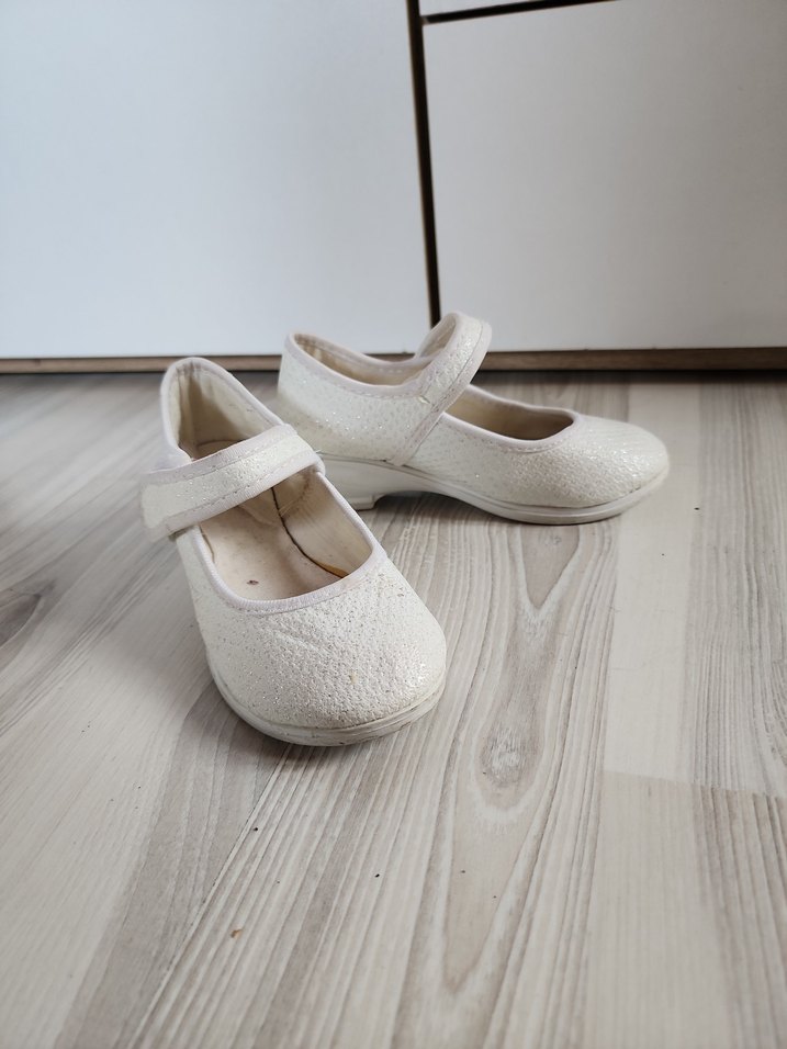 Beyaz Kız Çocuk simlii Babet Ayakkabı - Görsel 4