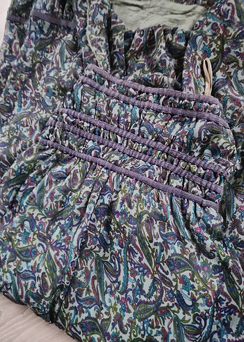 Bohem Çok Renkli Uzun straplez elbise - Görsel 8