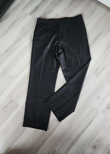 Siyah Regular Fit Erkek Ofis Pantolonu 50 beden - Görsel 3