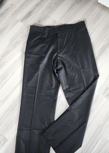 Siyah Regular Fit Erkek Ofis Pantolonu 50 beden - Görsel 4