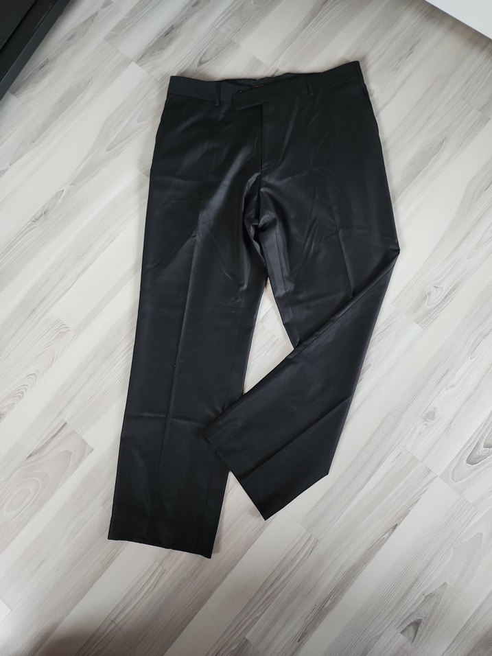 Siyah Regular Fit Erkek Ofis Pantolonu 50 beden - Görsel 3