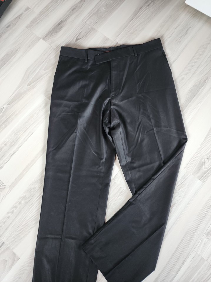 Siyah Regular Fit Erkek Ofis Pantolonu 50 beden - Görsel 4