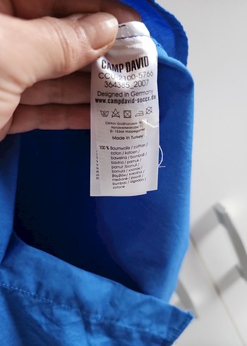 Mavi Camp David Baskılı Kısa Kollu Gömlek - Görsel 7