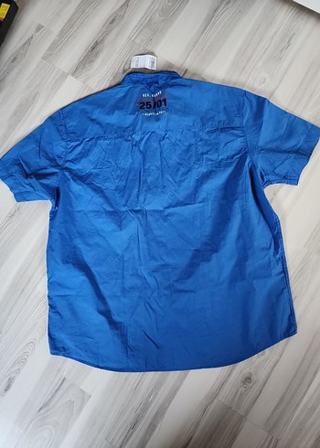 Mavi Camp David Baskılı Kısa Kollu Gömlek - Görsel 4