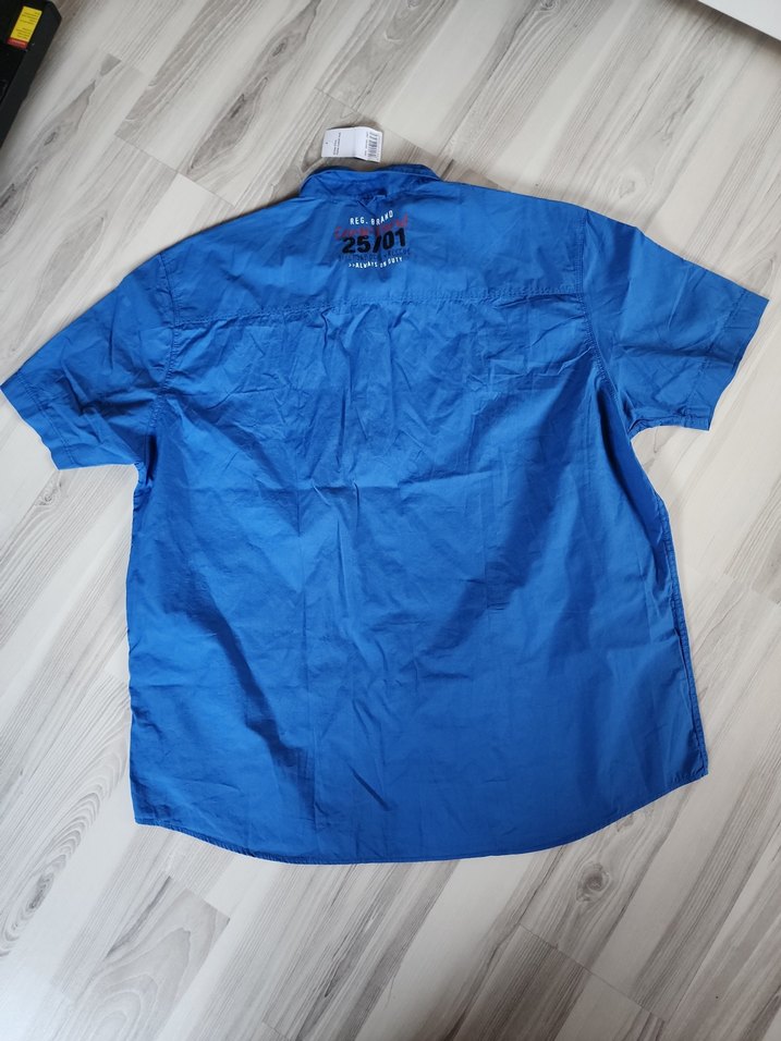 Mavi Camp David Baskılı Kısa Kollu Gömlek - Görsel 4