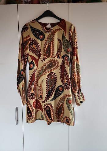 zara sırt dekolteli Kadın Elbise - Görsel 8