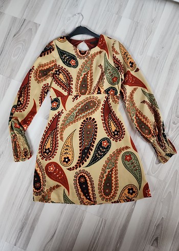 zara sırt dekolteli Kadın Elbise - Görsel 5