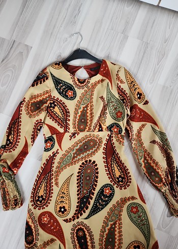 zara sırt dekolteli Kadın Elbise - Görsel 4