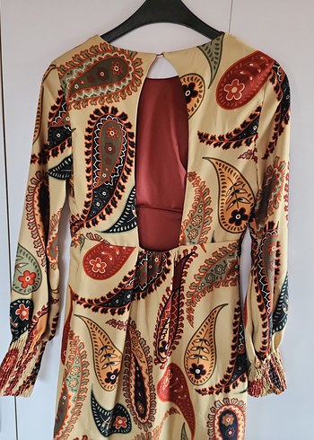 zara sırt dekolteli Kadın Elbise - Görsel 6