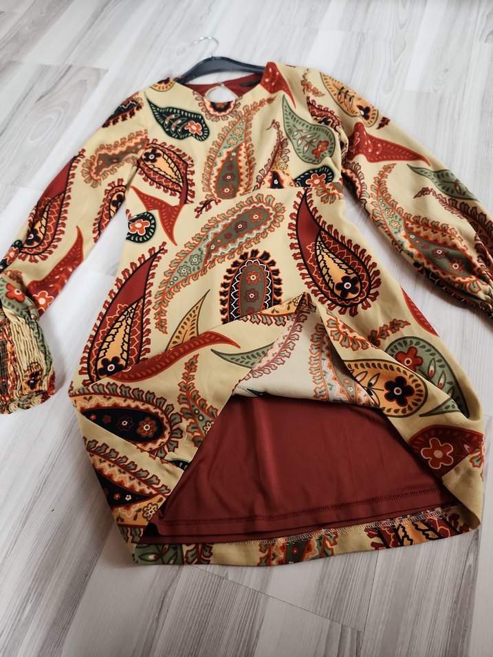 zara sırt dekolteli Kadın Elbise - Görsel 3