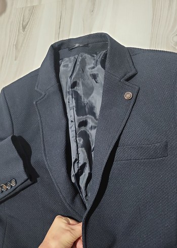 Lacivert Düğmeli Erkek Blazer Ceket - Görsel 6