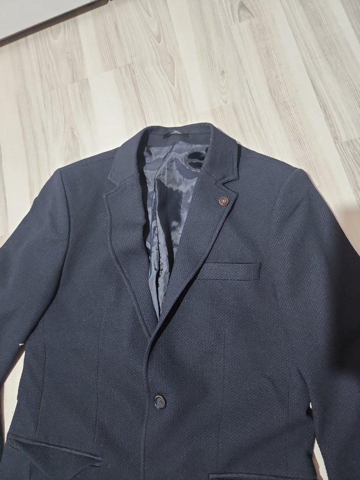 Lacivert Düğmeli Erkek Blazer Ceket - Görsel 3