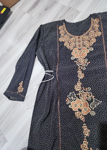 nakış İşlemeli Uzun Kadın Elbisesi - Görsel 5