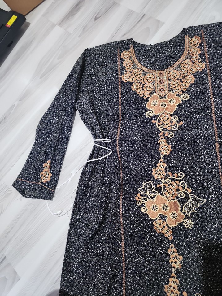 nakış İşlemeli Uzun Kadın Elbisesi - Görsel 5