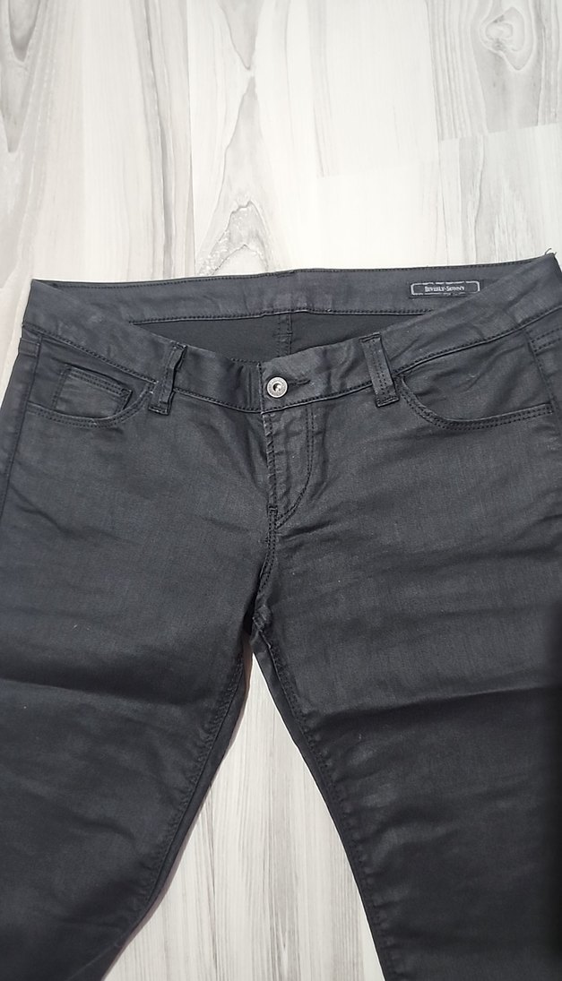 Siyah Kadın Denim Pantolon - Görsel 5