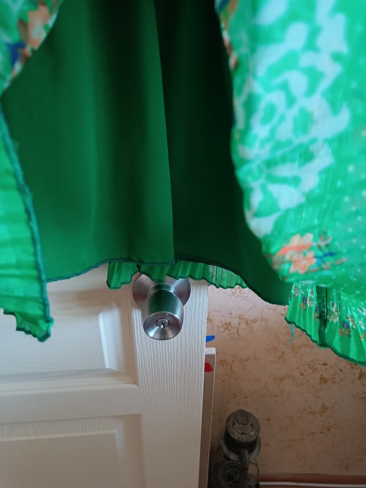 Yeşil Bohem Desenli dizlerde ucuş uçuş harika elbise - Görsel 5