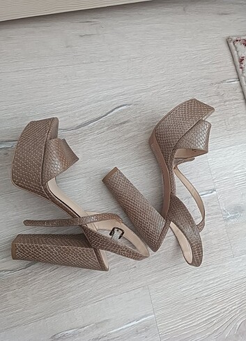 38 Beden camel Renk Nine West platform topuk ayakkabi