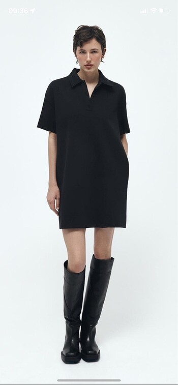xs Beden Polo yaka elbise