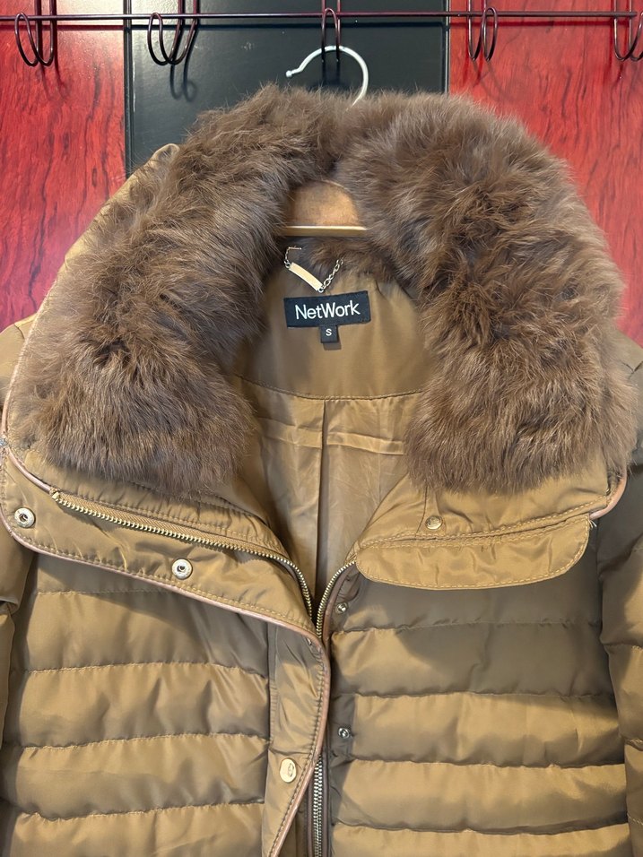 Kahverengi Kürklü Kadın Kışlık Mont - Görsel 4