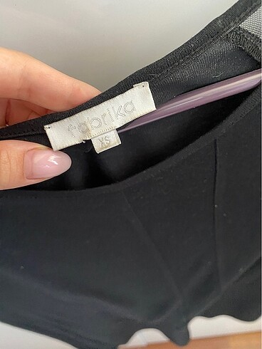 Satenli siyah üst - Görsel 3