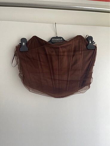 Zara tül kahve crop