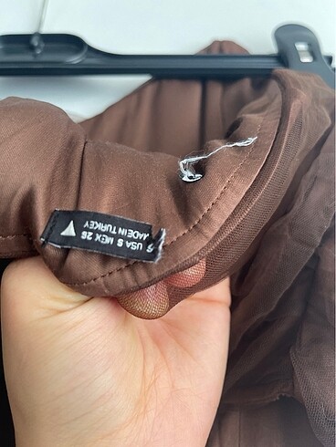 s Beden Zara tül kahve crop