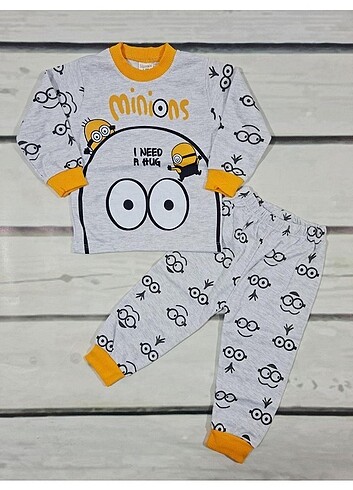 çocuk pijama takım MINIONS desenli 1-2-3 yaş