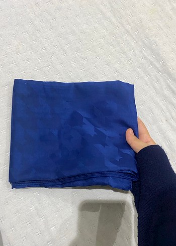 Kadın Mavi jakar şal - Görsel 3