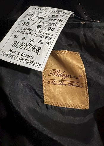 Erkek Siyah Düğmeli Regular Fit Takım Ceket - Görsel 3