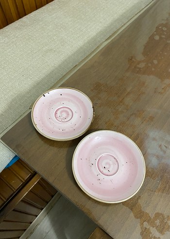 Pastel Pembe Seramik Tabaklar - Görsel 3