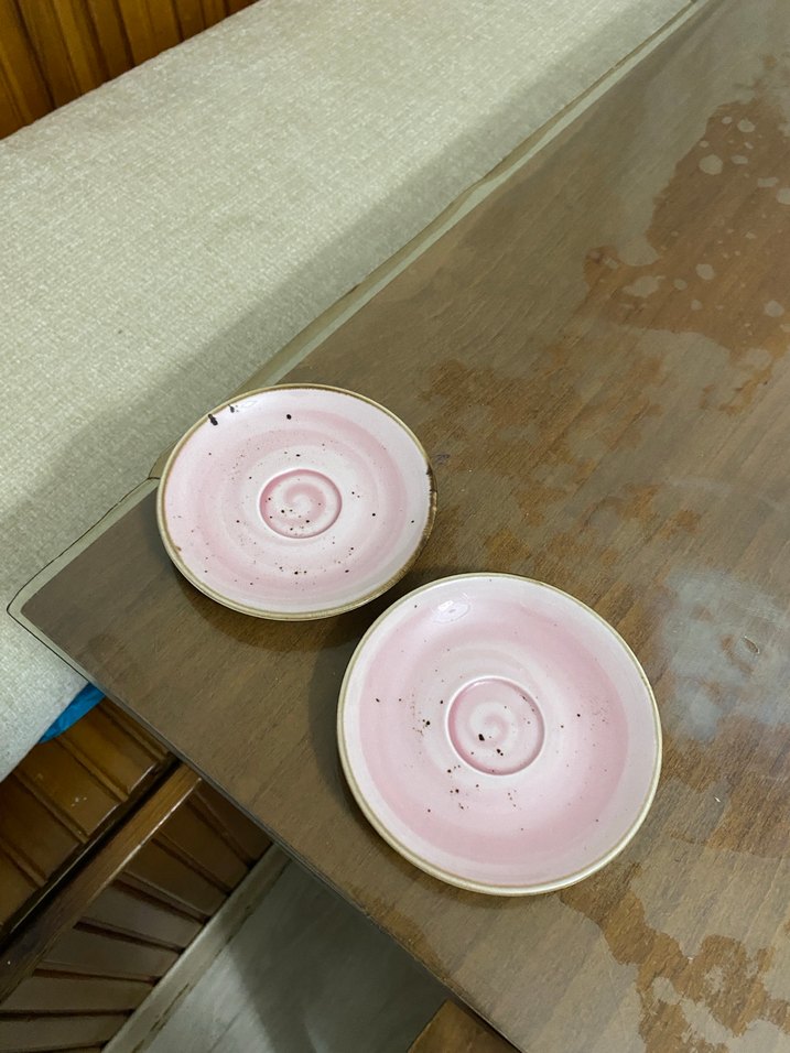 Pastel Pembe Seramik Tabaklar - Görsel 3