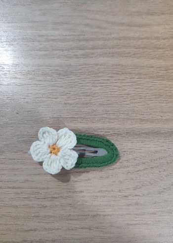 Renkli Örgü Çiçekli Çocuk Toka Seti - Görsel 3