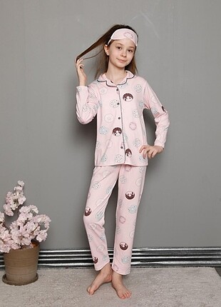 Zara Donut Desenli Kız Pijama Takımı
