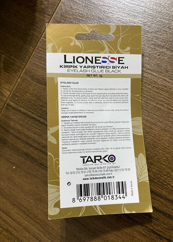 Lionesse siyah kirpik yapıştırıcısı 3gr - Görsel 2