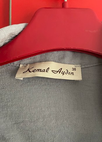 Gri Uzun Düğmeli Nakışlı tunik - Görsel 5