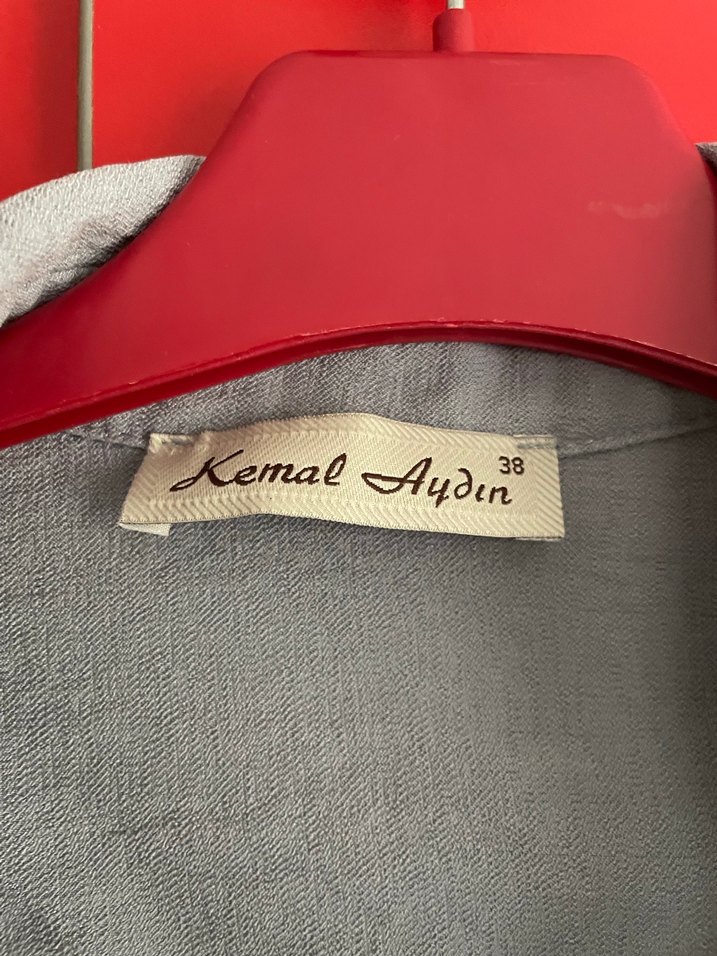 Gri Uzun Düğmeli Nakışlı tunik - Görsel 5