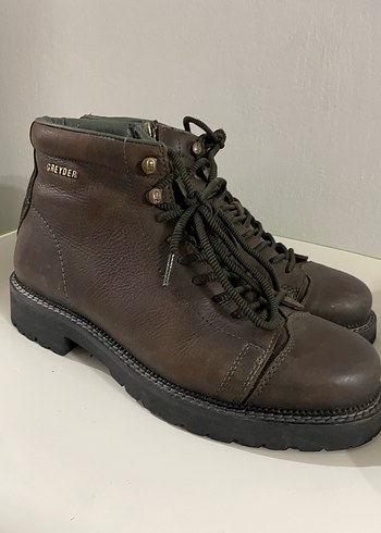 Kahverengi Deri Erkek Biker Bot - Görsel 3