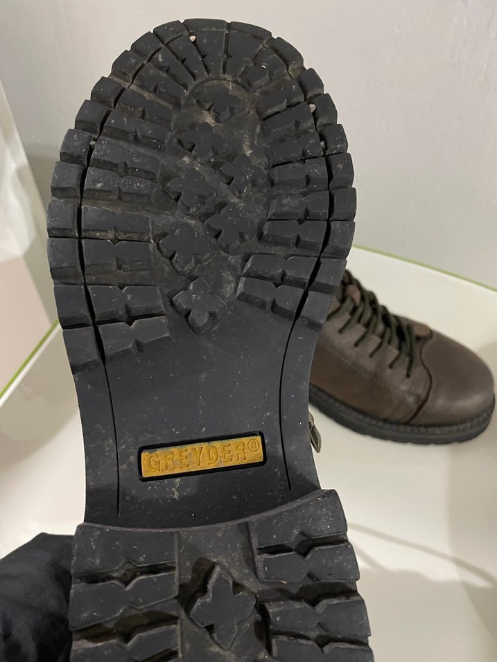 Kahverengi Deri Erkek Biker Bot - Görsel 5