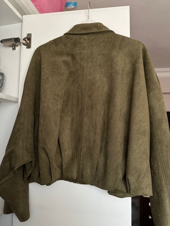 Zara Viral Haki Süet Ceket - Görsel 3